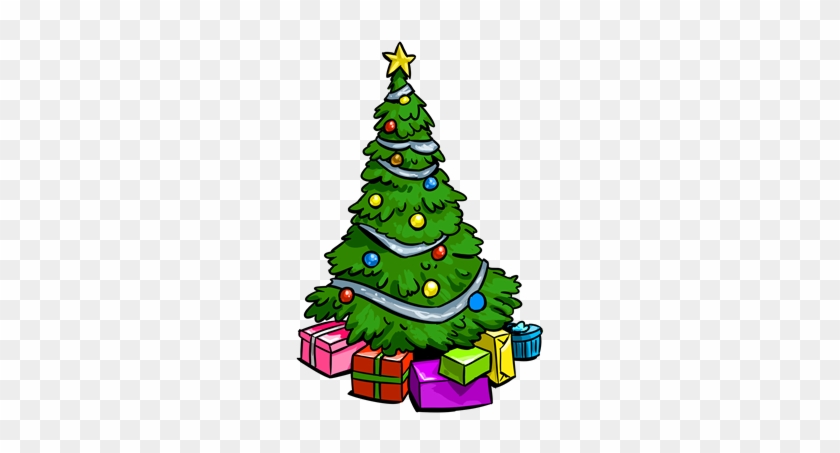 Christmas Tree With Snow Clipart - Santa And Christmas Tree Clip Art #212931