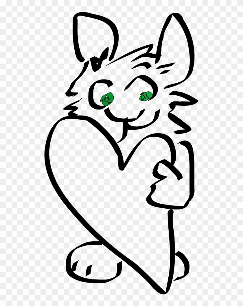 Net Line Art - Bunny With Heart Bib #213306