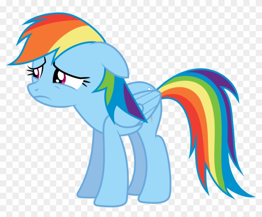 A Heartbroken Rainbow Dash By Gamemasterluna - Rainbow Dash Vector Standing #213683