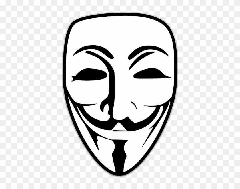 Guy Fawkes Mask Logo Shaped Sticker Unixstickers - Disobey V For Vendetta Guy Fawkes Anonymous Mask Unisex #214051