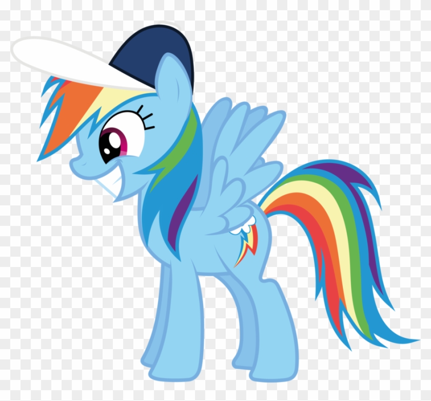 Rainbow Dash Happy Cap By Tim015 - Mlp Rainbow Dash With Hat #214061