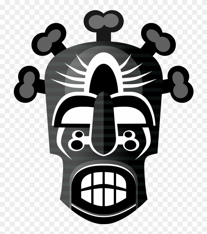 Abstract Tribal Mask 4 1969px 212 - Tribal Mask Clipart #214167