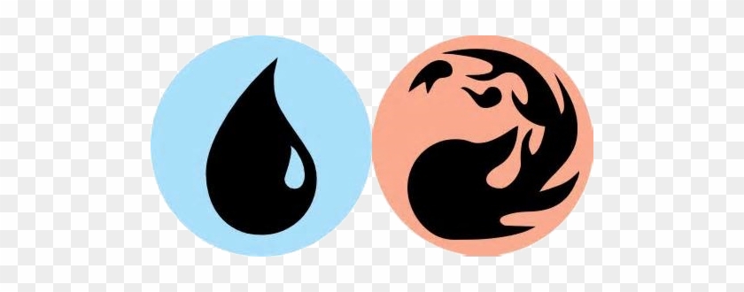 Blue / Red Lands - Magic The Gathering Symbols Png #214234