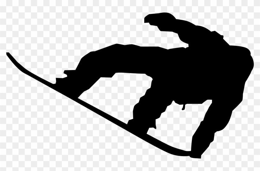 Snowboard Clipart - Snowboarder Silhouette Clip Art #214284