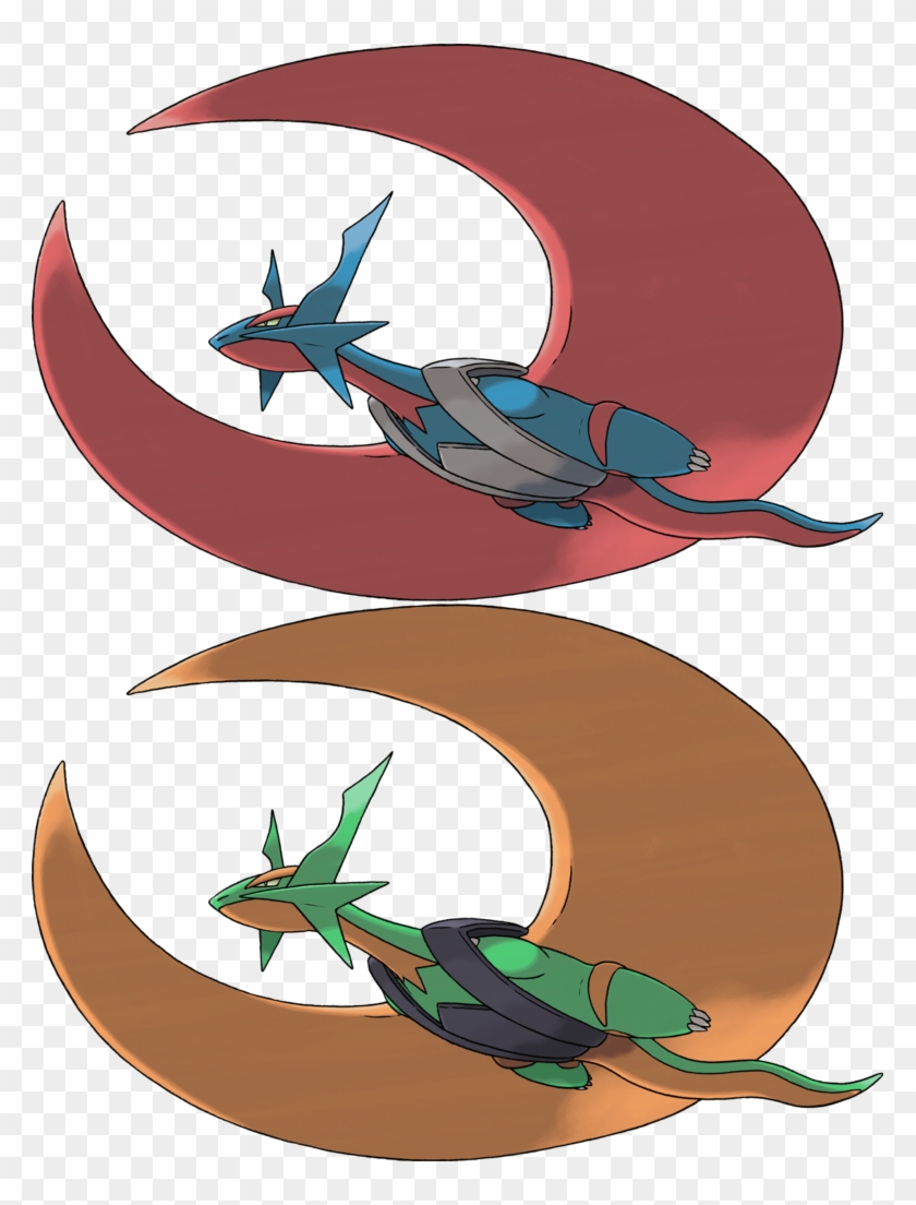 Mega Salamence By Krocf4 On Deviantart - Shiny Salamence Mega Evolution #214413