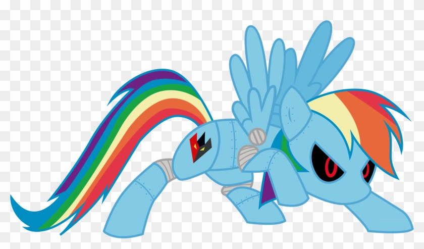 Mecha Rainbow Dash Aka Metal Dash By Frankleonhart - My Little Pony Rainbow Dash #214430