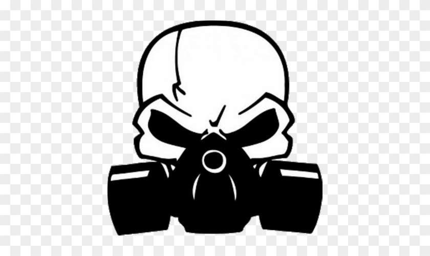 W Car Decal Roblox - Skull With Gas Mask Vector #1363209