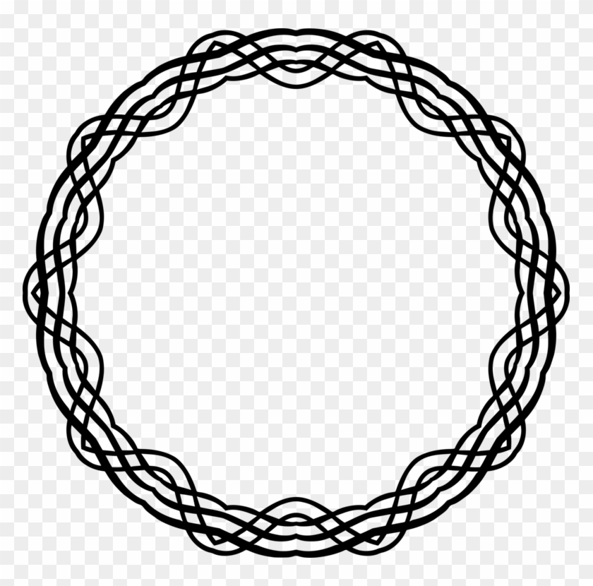 Line Art Circle Drawing Computer Icons Flyer - Circle Border Clip Art #1363785