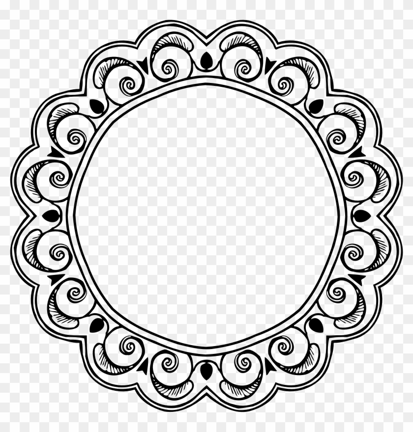 Monogram Border Png - Circle Frame #1363827