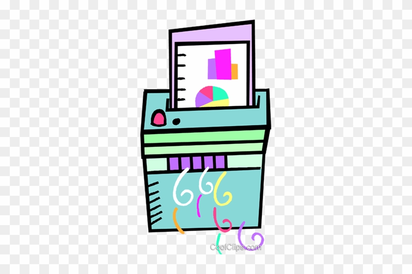Paper Shredder Royalty Free Vector Clip Art Illustration - Paper Shredder Royalty Free Vector Clip Art Illustration #1363989