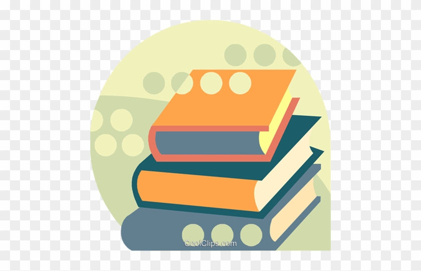 Stack Of Books Royalty Free Vector Clip Art Illustration - Görme Engelliler #1364208