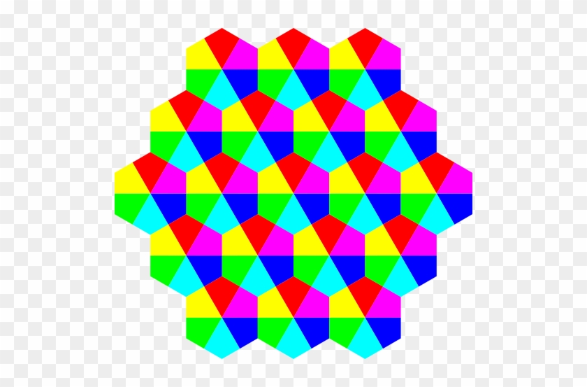 Kite Hexagons 6 Color - Color Hexagon #1364794