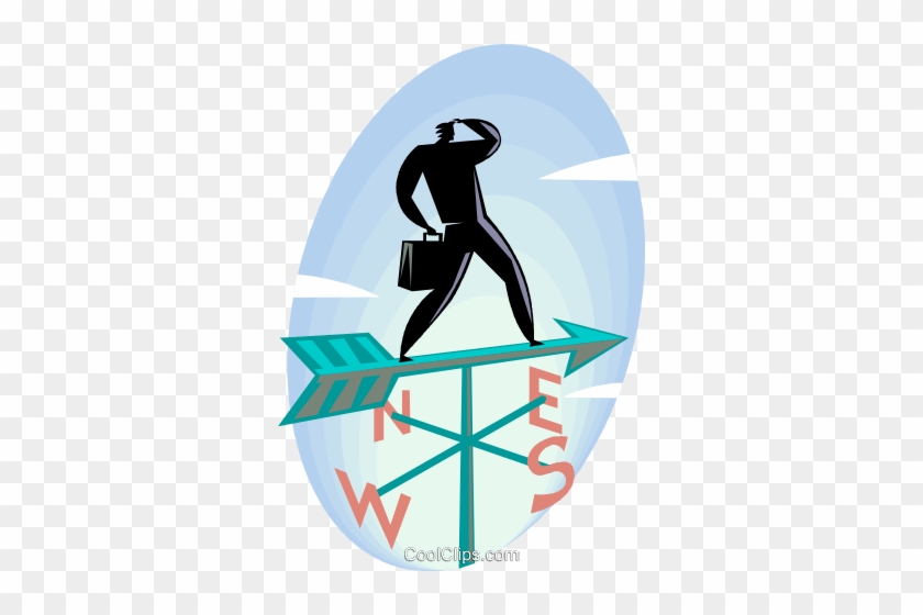 Businessman Standing On A Weathervane Royalty Free - Managers Say, What Employees Hear: Connecting With #1365815