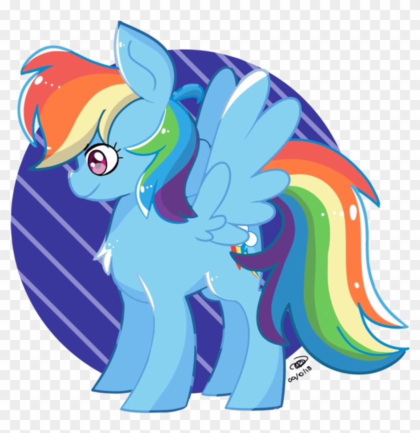 Mystic-ferret, Pegasus, Pony, Rainbow Dash, Safe, Simple - Cartoon #1365934