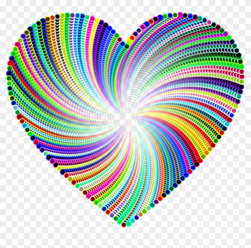 Heart Psychedelia Description Abstract Art - Portable Network Graphics #1366327