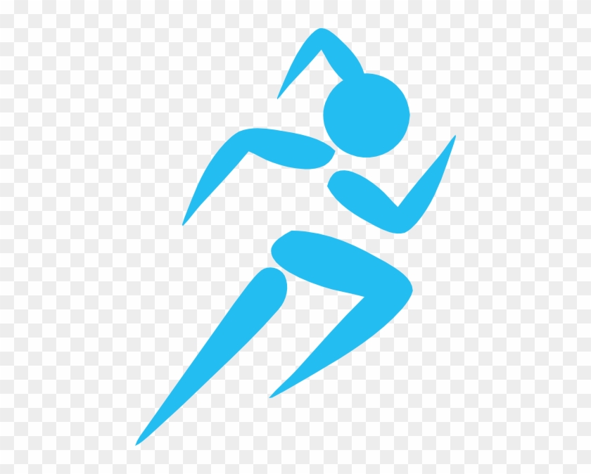 Running Light Blue Clipart - Running Light Blue Clipart #1366815