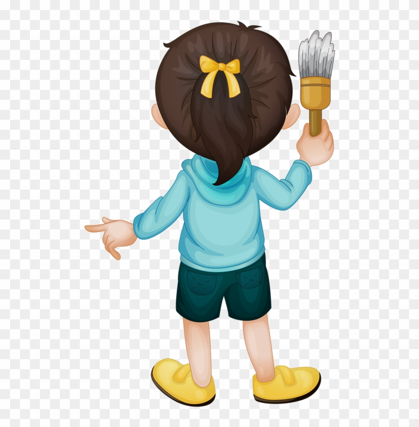 Personnages, Illustration, Individu, Personne, Gens - Children Facing Back Cartoon #1366829