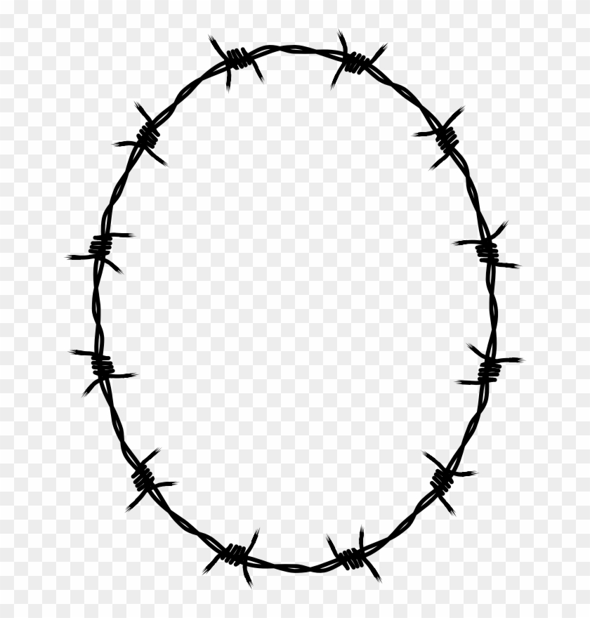 All Photo Png Clipart - Barbed Wire Oval Clipart #1366860