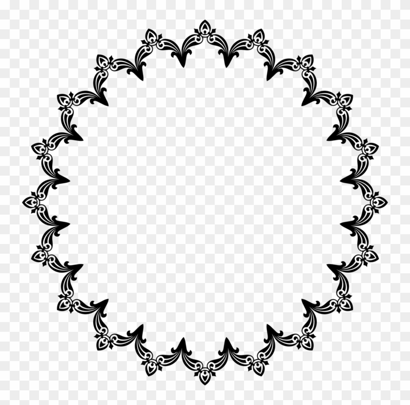 Picture Frames Computer Icons - Leaf Round Frame Black #1366943