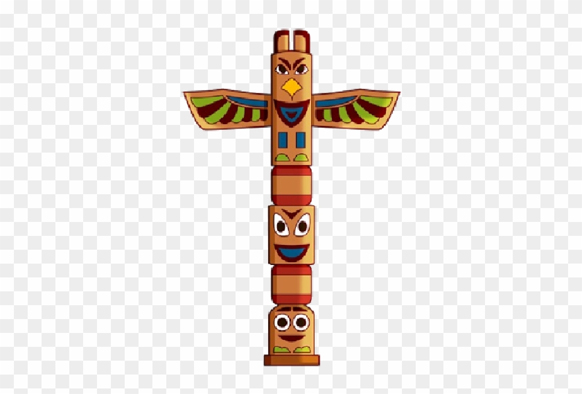 Cowboy Totem Clipart - Totem Indien Dessin Couleur #1366965