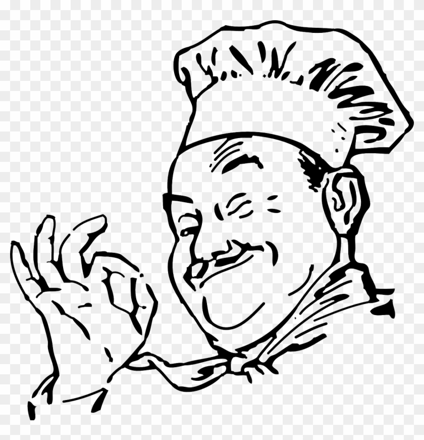 I Love Eating Pecan Pies - Cartoon Chef Black And White #1367393