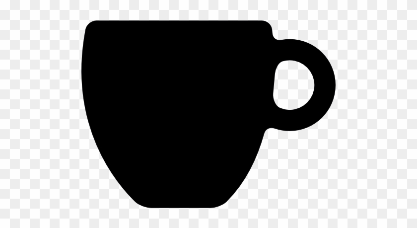 Tea Cup Silhouette Png Library - Taza De Cafe Negra Png #1368649