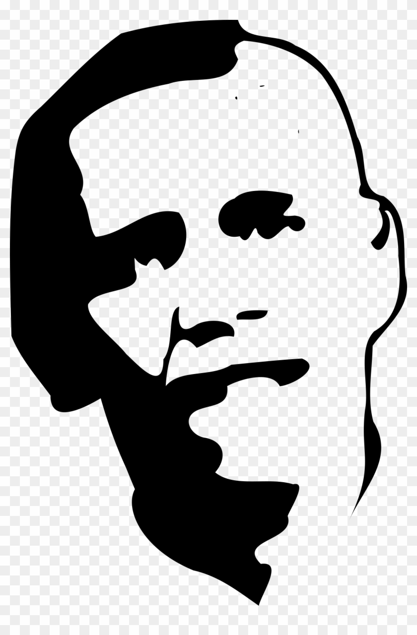 Big Image - Black And White Silhouette Obama #1369042