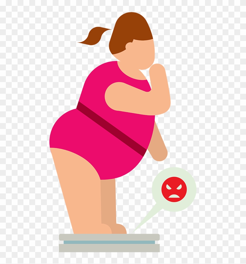 Stomach Clipart Obese Child - Sobrepeso Y Obesidad Dibujo #1369615