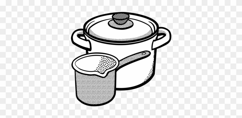 Stock Pots Flowerpot Crock Olla Pottery - Pot Black And White Clipart #1370842