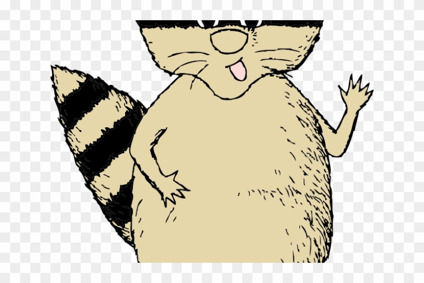 Racoon Clipart Whimsical - Cartoon Raccoon Shower Curtain #1370970