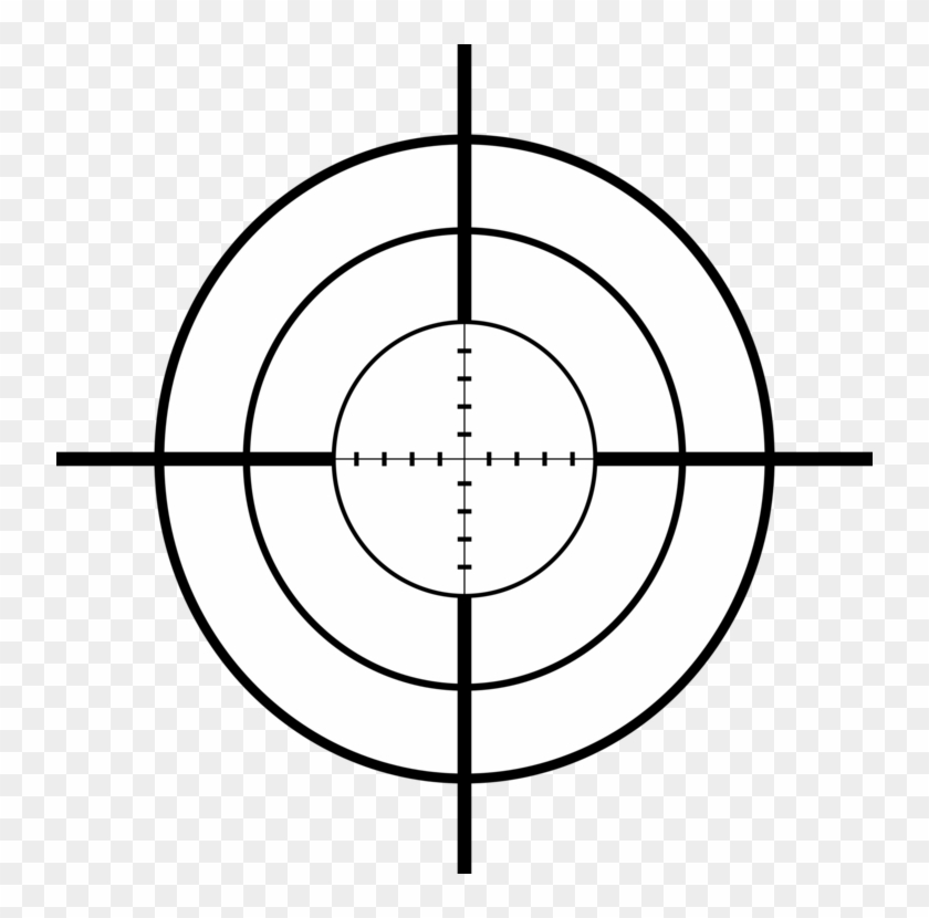 Reticle Telescopic Sight Download Line Art - Cross Hairs Clip Art #1371589