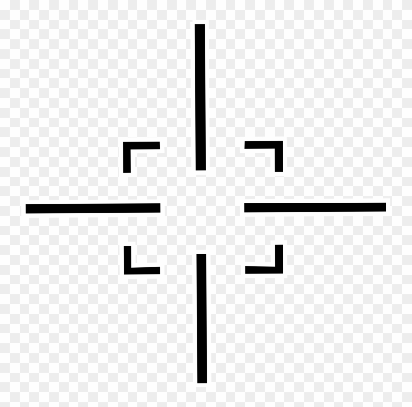 Telescopic Sight Reticle Rifle Firearm - Gun Sight Png #1371602