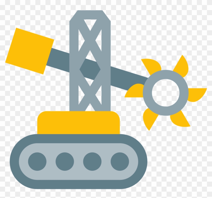 Coal Mine Icon Free Image Transparent Stock - Bucket Wheel Excavator Kartun #1372171