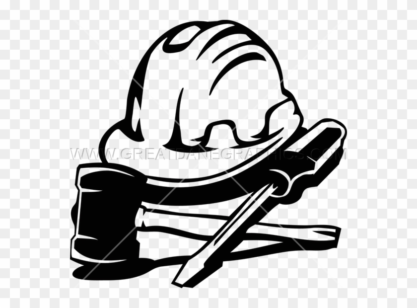 Mining Drawing Hard Labor - Hard Hat & Tools #1372199