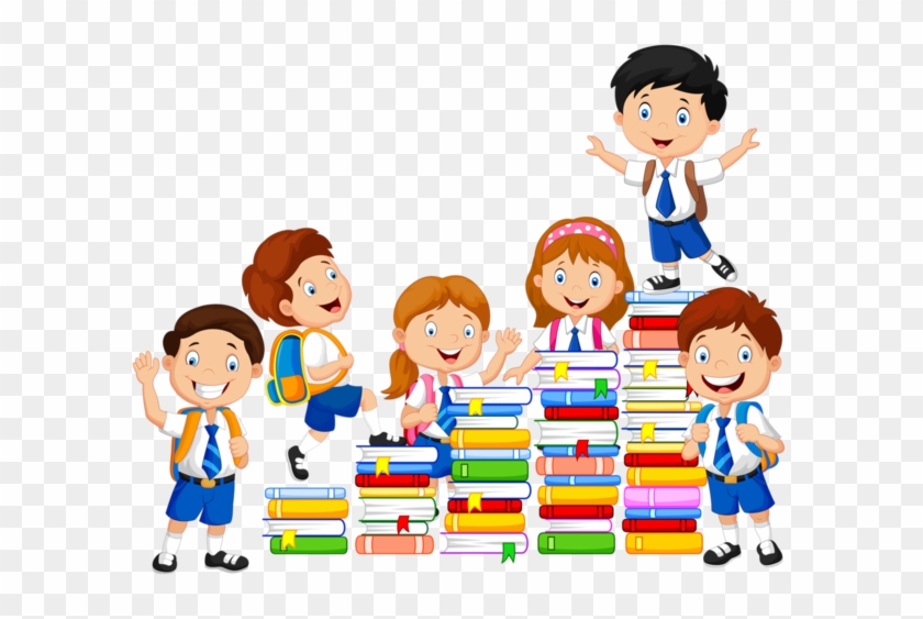 Personnages, Illustration, Individu, Personne, Gens - Cartoon School Kids Books #1372618