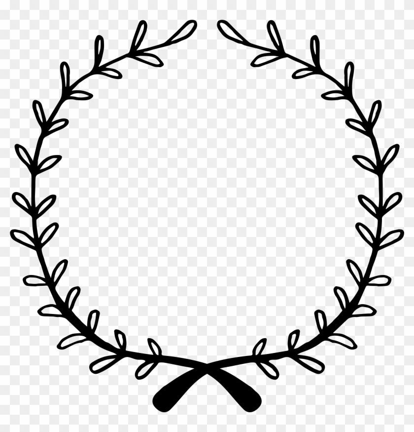 Black Wreath - Easy Flower Wreath Drawing #1373235