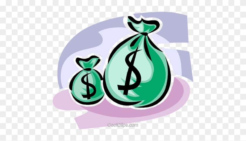 Bags Of Money Royalty Free Vector Clip Art Illustration - Clip Art #1373676