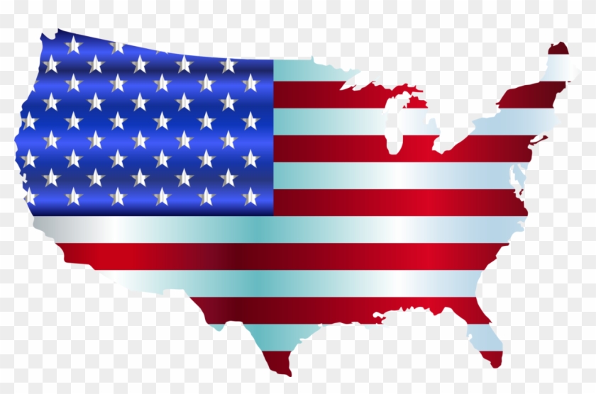 Flag Of The United States Presque Isle High School - America Flag Map Png #1374144
