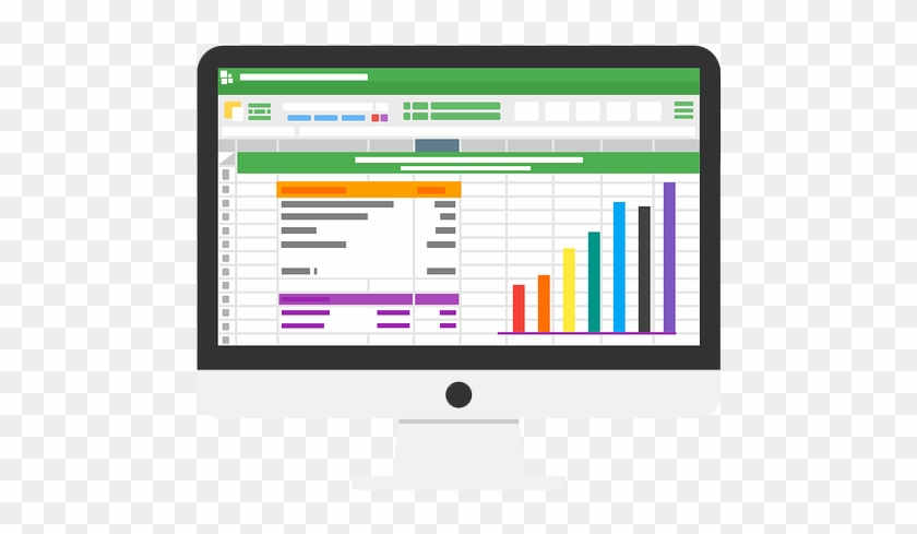 Graphic Black And White Stock Accounting Software Sunrise - Fogli Elettronici Ed Excel 2016 Visual Smart #1374386