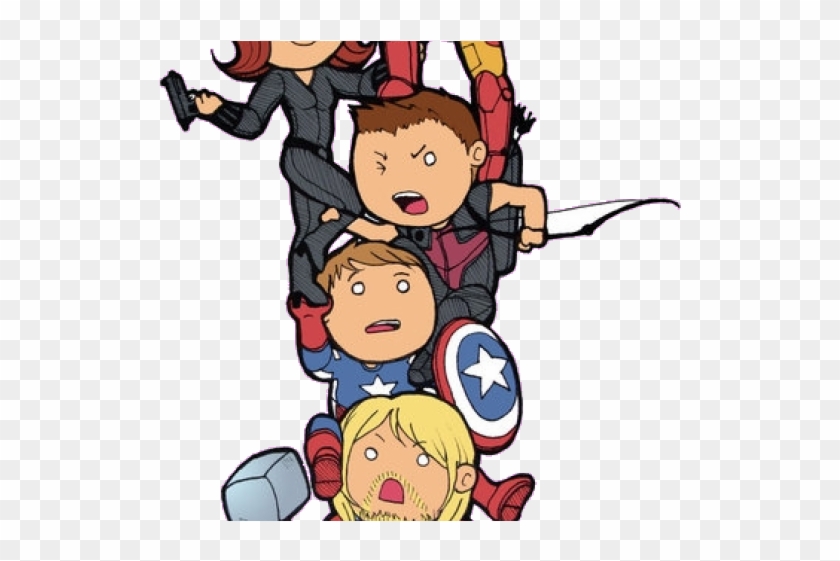 Hawkeye Clipart Chibi - False The Avengers Super Hero Thor, Hulk, Captain America, #1374573