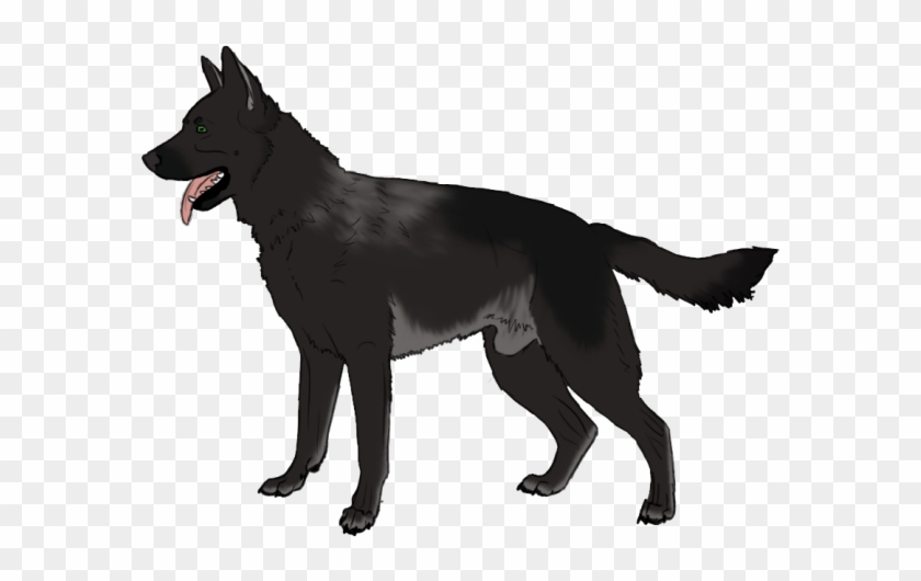 Dog Clipart Angry - Black German Shepherd Cartoon #1374655