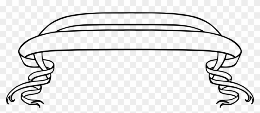 White Ribbon Banner Black And White Computer Icons - Black And White Ribbon Banner Png #1374790