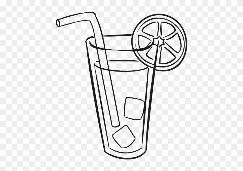Black And White Drinks Clipart #1375015