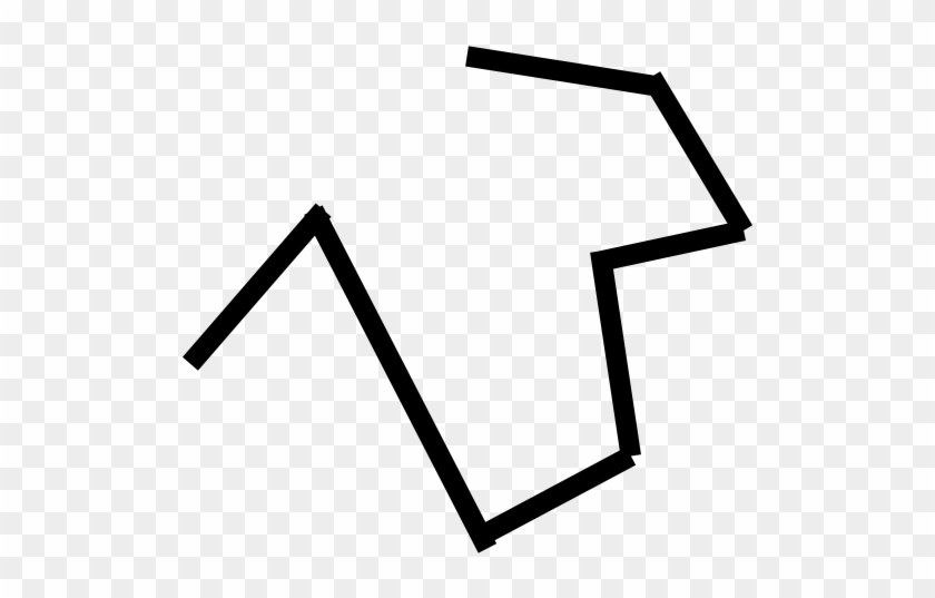 Irregular Line Of Straight Lines And Angles Free Icon - Linha Irregular #1375250