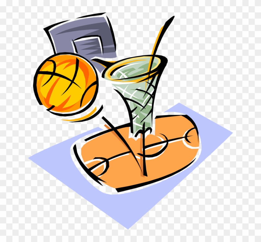 Basketball Royalty Free Vector Clip Art Illustration - Outdoor Games Clipart Basketball #1375449