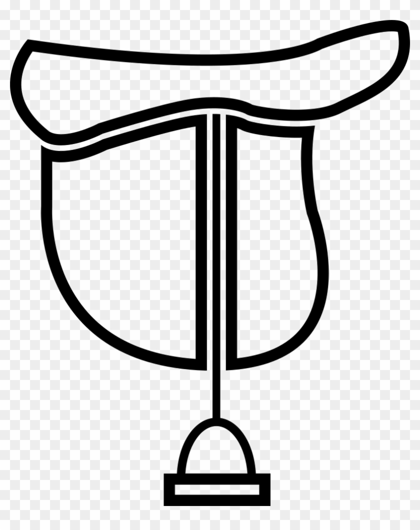 Saddle Clipart Drawn - Horse Saddle Outline #1375545