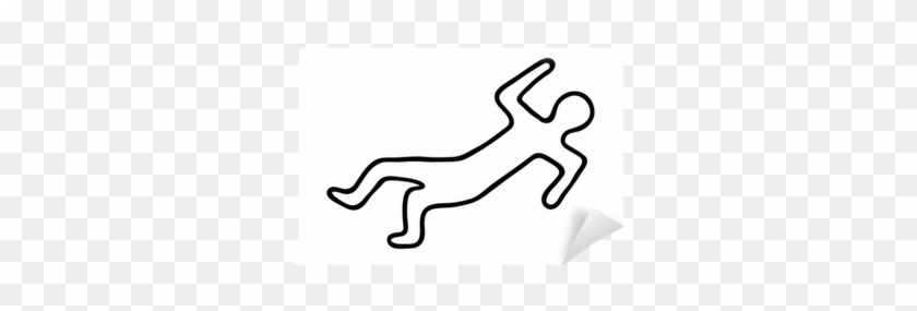 Mural De Parede Chalk Outline Of A Dead Body • Pixers® - Dead Person Outline #1376656
