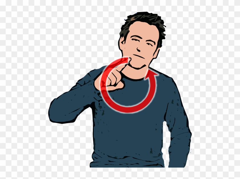 Index Finger Of Primary Hand Outlines Circle In Front - Circle In Sign Language #1376694