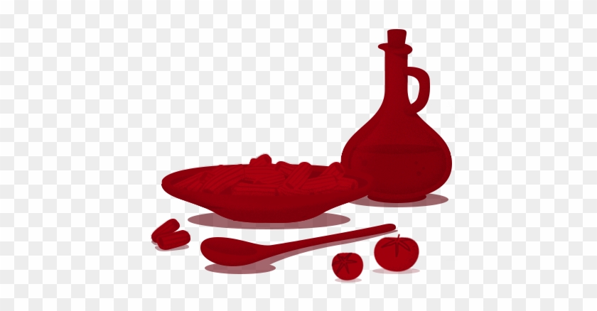 Illustrazione Rossa Pasta E Olio - Illustration #1376997