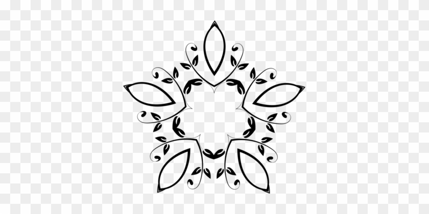 Flower Petal Geometry Symmetry Point - Geometric Flowers #1377062